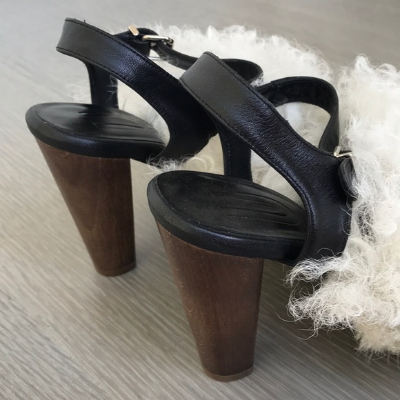 New Topshop Hilda Shearling Sandals by Unique - Picture 5 of 8